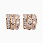 золотые серьги с цирконом  17098120